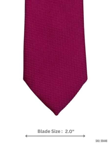 Pink Self Textured Skinny Men's Necktie