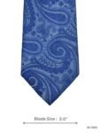 Royal Blue Paisely Pattern Men's Necktie By Moss
