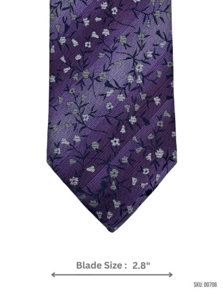 Stripes and Floral Pattern Mens Necktie By Slaters