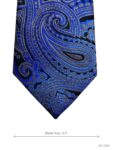 Neon Blue Paisley Mens Tie by Double Two