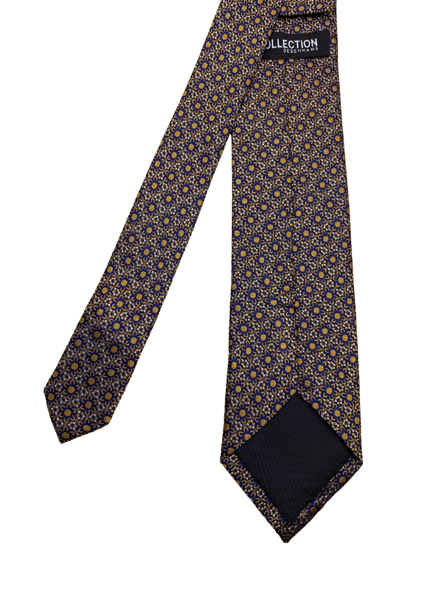 NeckTies - Royal Brown Floral Pattern Mens Tie by Debenhams Collection