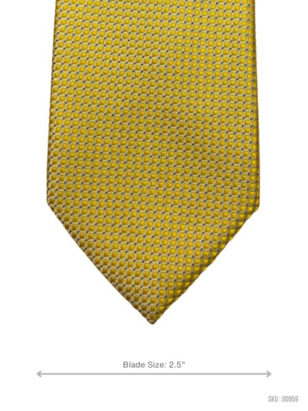 Yellow Gold Self Textured Mens Tie by F&F