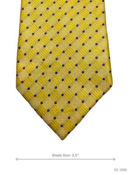 Yellow Unique Geometric Pattern with Blue Minidots by Hisdern