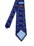 Neon Blue Floral Pattern Mens Tie by St.George by Duffer