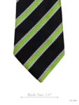 Neon Green Black Premium Stripes Mens Tie by Premier