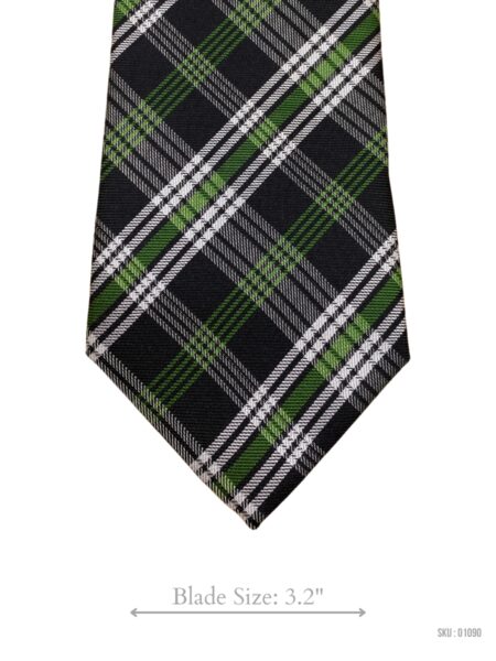 luxury of Burberry Black Green Mens Tie by Hi-Tie