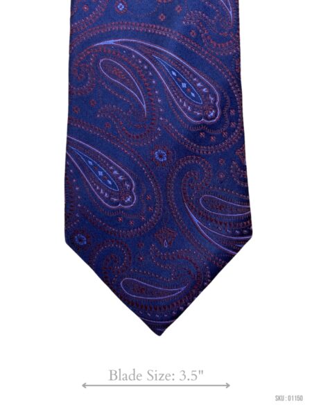Dual Tone Bold Paisley Design Mens Tie by William Hunt