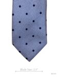 Blue Self Textured Mens Tie with Dark Polka Dots by Next