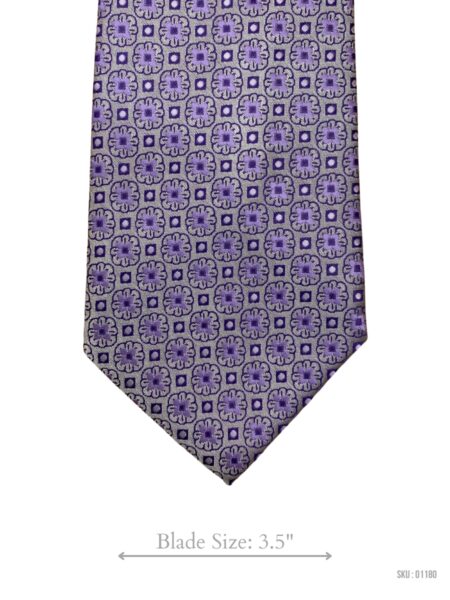 Dual Shade Geometric Pattern Mens Tie by Marks & Spencer