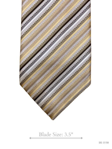 Double Two Classic Stripes Pattern Mens Tie