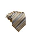 Double Two Classic Stripes Pattern Mens Tie
