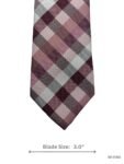 Bold Burgundy and Pink Plaid Check Tie