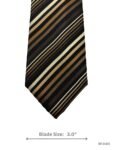 Brown and Beige Striped Tie