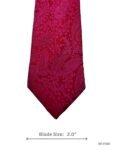 Bold Red Paisley Skinny Tie