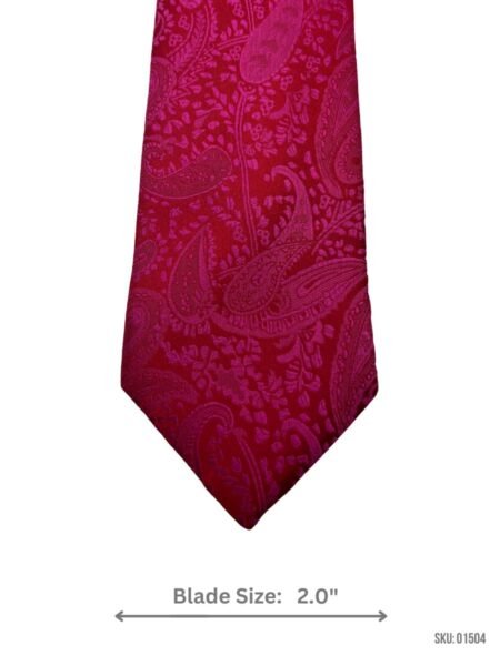Bold Red Paisley Skinny Tie