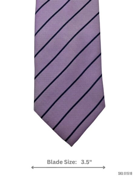 Light Purple with Black Pinstripe Tie