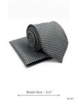 Stand out with this black and white checkered pattern tie and matching pocket square. Featuring a 3.0" blade width, it’s perfect for weddings, business meetings, and formal events.