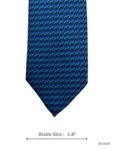 Modern Blue Tie with Black Checkered Design