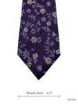 Purple Floral Embroidery Tie