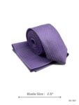 Purple slim tie, Men's slim tie, Purple tie with matching pocket square