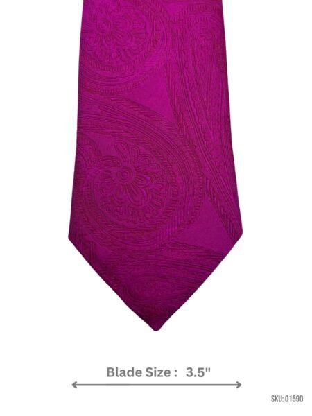 Bold Magenta Paisley Pattern Tie