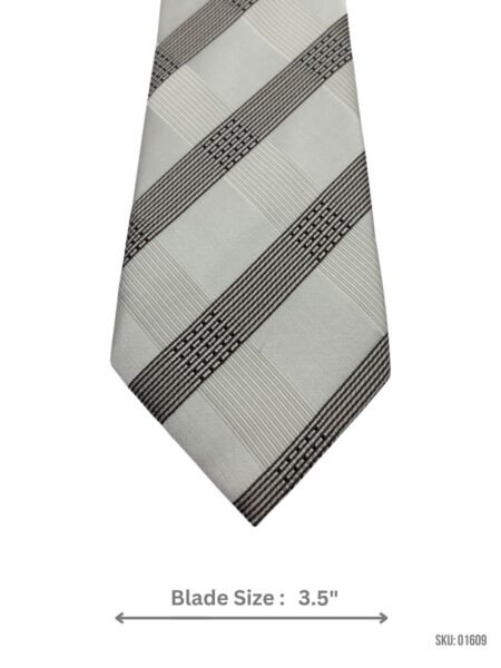 Sleek Grey Checkered Tie
