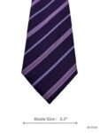 Bold Purple Striped Textured Tie