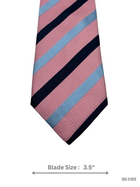 Pink and Blue Striped Tie