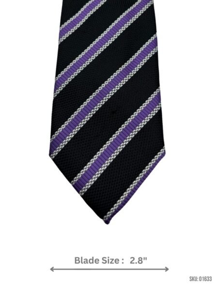 Modern Grey Striped Tie with a Sleek Design