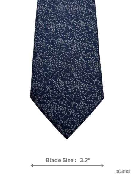Elegant Navy Blue Floral Tie for Men