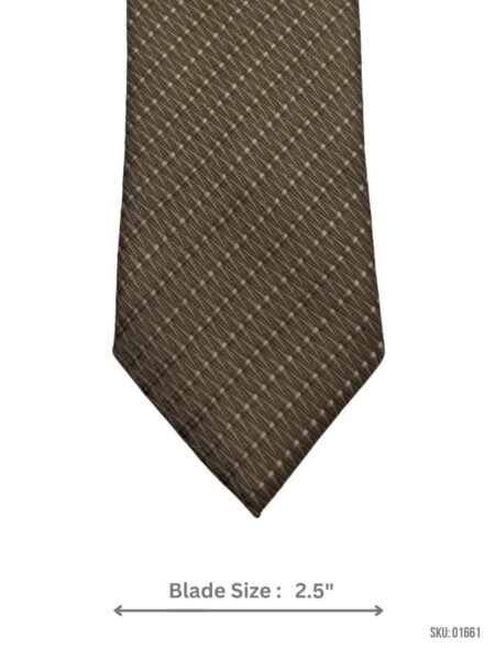 Olive Green Diagonal Striped Tie with Classic Detailing