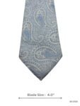 Wide Light Blue Paisley Tie