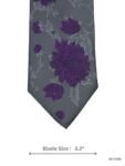 Blue Tie with White Floral Pattern