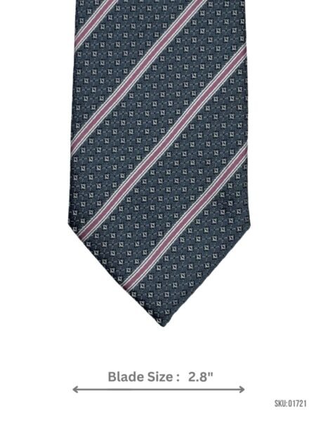 Grey Striped Tie with Subtle Design for Formal Wear
