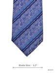 Blue Striped Floral Tie for Timeless Style