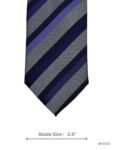 Modern Purple and Blue Striped Men's Tie
