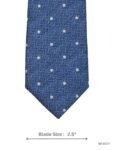 Blue Herringbone Tie with White Dots