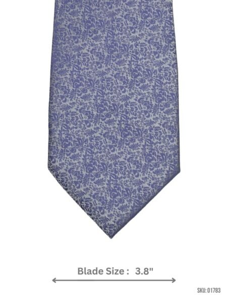 Blue Floral Textured Tie