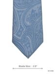 Sky Blue Paisley Necktie Elegant Pattern Tie