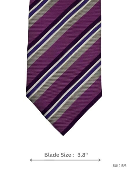 Stylish Purple Stripe Tie with Contemporary Appeal