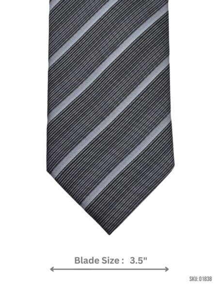 Classic Gray Striped Tie with a Modern Twist
