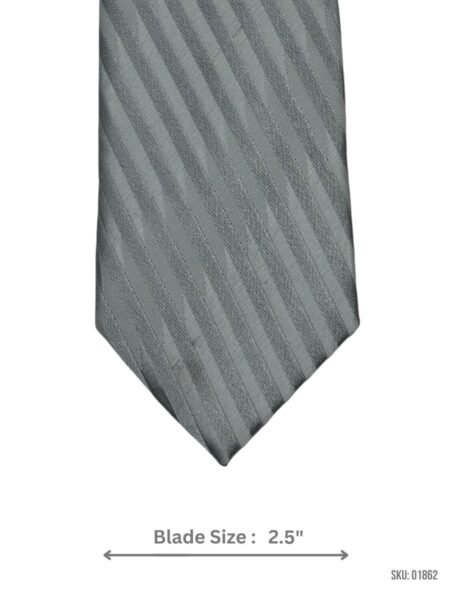 Silver Tie with Subtle Diagonal Texture