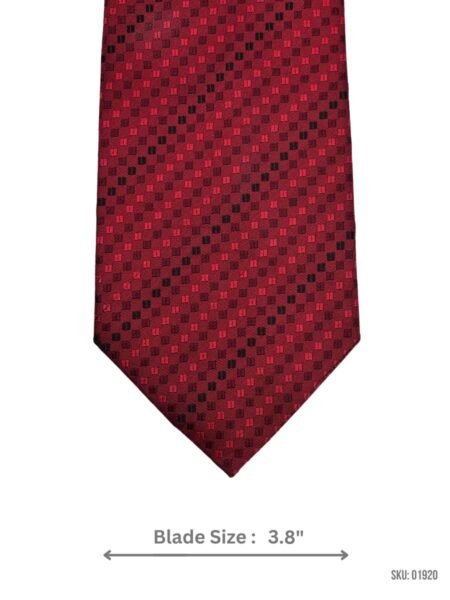 Bold Red and Black Checkered Tie Classic