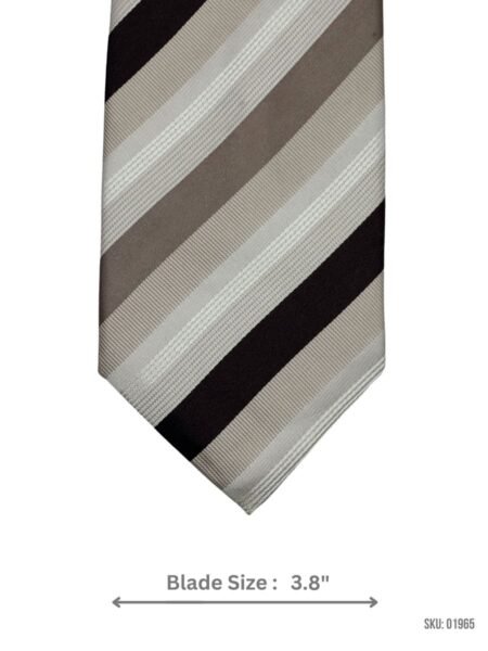 Grey and Black Striped Tie