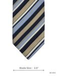 Beige and Blue Striped Tie