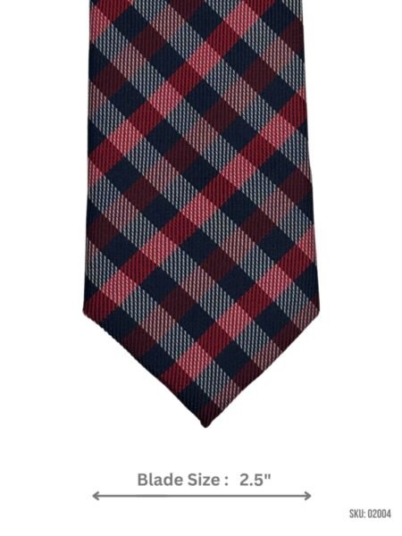 Red and Black Plaid Tie