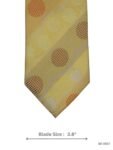 Yellow Tie with Polka Dot and Wave Design