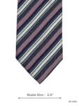 Stylish Multicolored Stripe Tie with Purple and Blue Accents