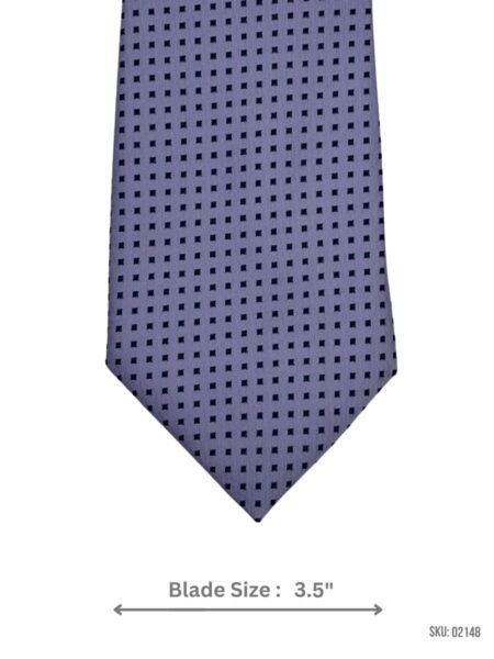 Purple Tie with Square Patterns