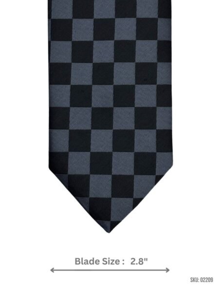 Black and Grey Checkered Tie